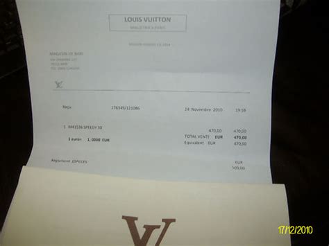 fattura louis vuitton